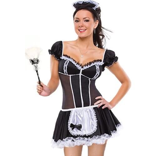 Girls Black Women Lovely Maid Cosplay Costume Animation Show Sexy Femininas Pajamas Set Japanese Outfit Dress Clothes Mujer