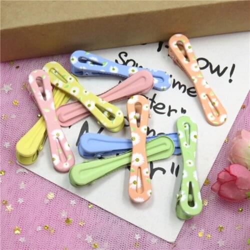 1PCS Daisy DIY hair accessories Hairpin accessories flat mouth Curved clips word duckbill clip handmade alloy material card