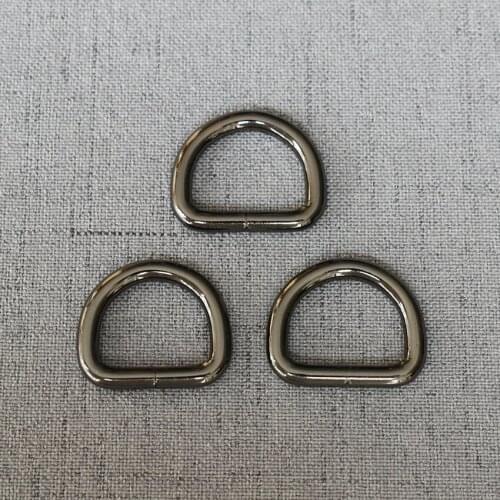 1 Pcs/Lot 20mm Gun Black Metal Adjustable D Ring Belt Buckle For Backpacks shoes Bag Cat Leash Dog Collar Buckles DIY
