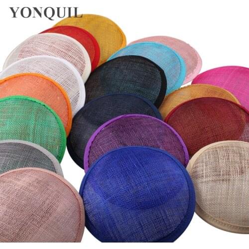 17 Colors 13 CM High Quality Sinamay Round Fascinators Base Women Wedding Party Royal Base Accessories Hats Handmade 12PCS/Lot