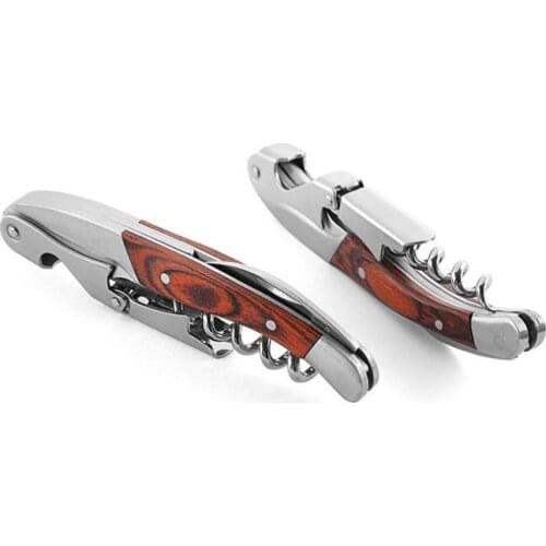 200pcs High Quality Wood Handle Professional Wine Opener Multifunction Portable Screw Corkscrew Wine Bottle Opener Cook Tools SN