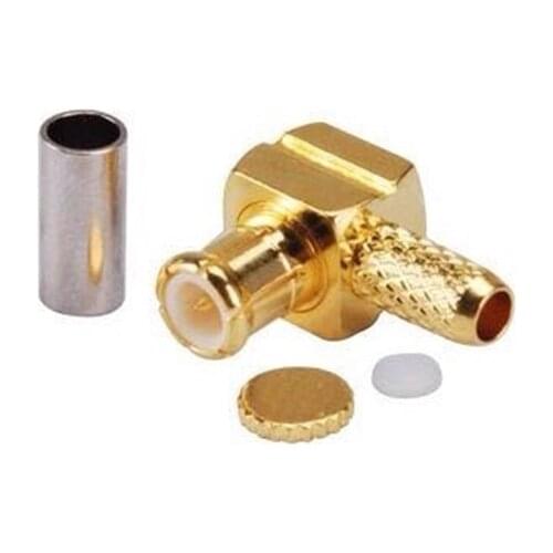 5pcs MCX Male Plug Connector 90 Degree Right Angle Crimp For RG316 RG174 Cable RF Coax Adapter