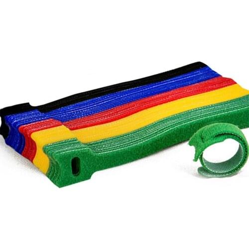 50pcs Nylon Reusable Cord Organizer 15*1.2cm T-type Cable Tie Wire Computer Data Cable Power Cable Tie Straps Colorful