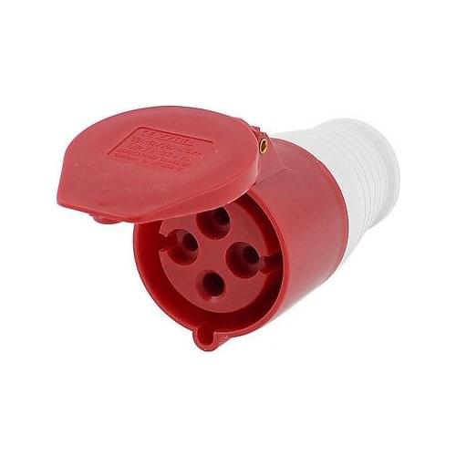 AC 380-415V 32A Red White Waterproof 3P+E IEC309-2 Industrial Socket Adapter