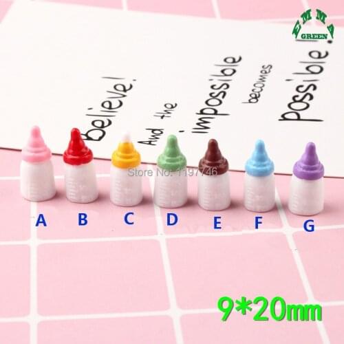 Slime Charm Beads Feeding Bottle 3D Resin Cabochons 10pcs 20mm Embellishments For Cardmaking Scrapbooking DIY Crafts Decorations