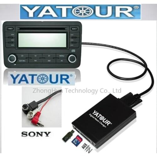 Yatour Digital Music Car Audio USB Stereo Adapter MP3 AUX Bluetooth for Sony Head Unit interface CD Changer Player