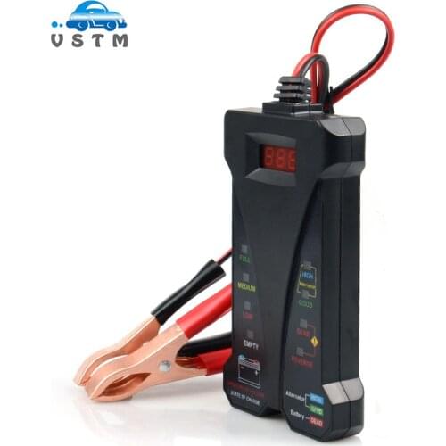 12V Digital Battery Tester Voltmeter and Charging System Analyzer LCD Display For Car Motorcycle