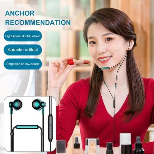 HOT SALE！C61 Wired Earphone High Definition Bass Sensitive Comfortable Good Sound Effect 3.5mm Dual MIC HiFi Earbud for Calling