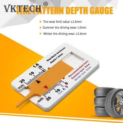 0-20mm Plastic Car Tyre Tread Depth Gauge Caliper Tire Wheel Measure Meter Thickness Detection Repair Tool for Car Motorcycle