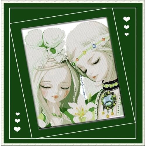 Joy Sunday Mutual Dependence Chinese Cross Stitch Kits Ecological Cotton Clear Stamped Printed 14 11CT DIY Decorations For Home