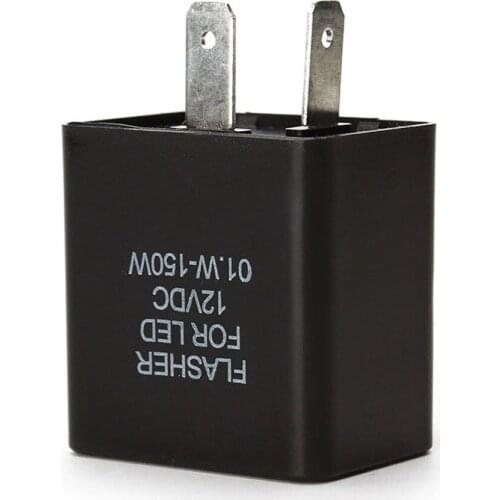 Krator 2PCS 2 PIN 12V Electronic LED Motorcycle Flasher Relay Turn Signal Indicator Light 0.1W - 150W Strobe Light Relay