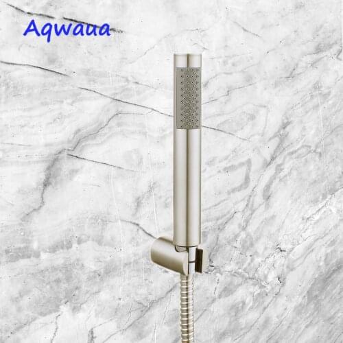 Aqwaua Shower Head Stainless steel Bathroom Sprayer Water Saving Hand shower Single Function Accessories For Bathroom