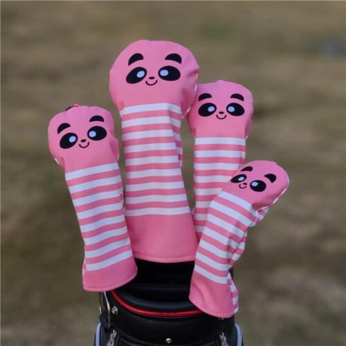 Cute Cartoon Golf Woods Head Covers Flower 135ut Driver Fairways Hybrid Putter Headcovers Unisex