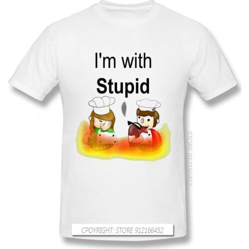 Men Overcooked Kitchen Cooking Game T-Shirt Funny Tops With Stupid Pure 100% Cotton Tee Harajuku TShirt