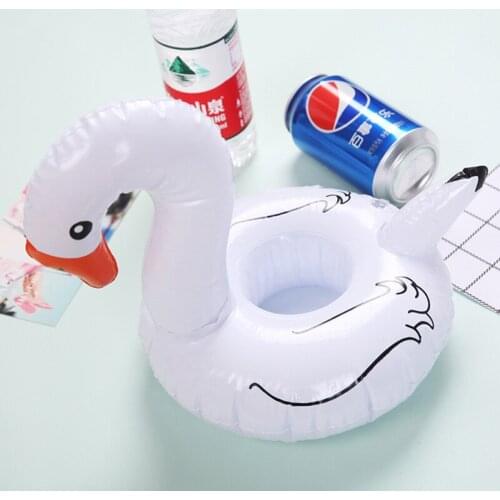 MINI Inflatable Cup Holder Swan Drink holder Swimming Pool Float Bathing pool Toy Party Decoration Bar Coasters swimming ring