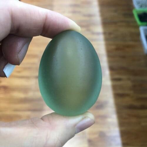 Natural Polished Green Blue Fluorite Quartz Crystal Egg shaped Healing fluorite egg
