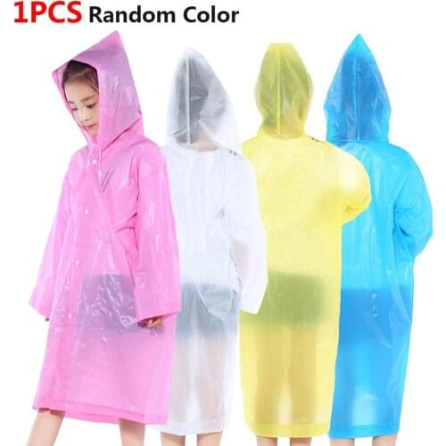Anti-fog Non-disposable Thickened Raincoat PE Snap Button One-piece Coat Waterproof Isolator Raincoat Random Color