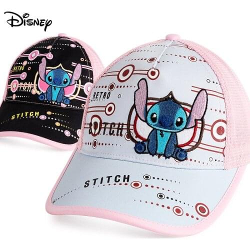 New Disney Pure Cotton Children Bucket Hat Comfortable Ventilation Embroidery Hat for Children Adjustable Lovely Baseball Cap