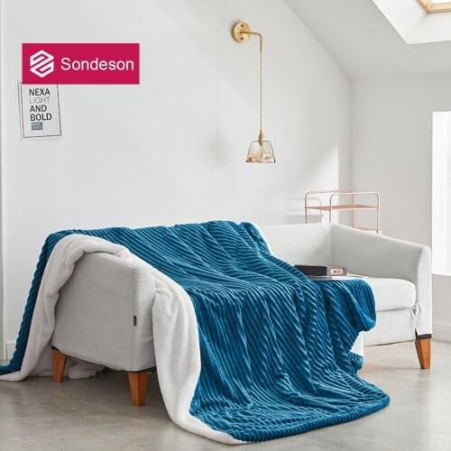 Sondeson 2020 Modern Warm Blue Blanket Magic Fleece Duvet Cover Soft Travel Beach Throw Aircraft TV Sofa Flannel Bed Blanket