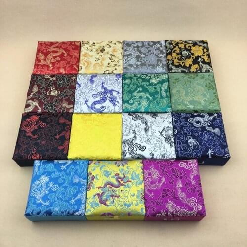 Wholesale 8PCS Dragon Features Silk Jewelry Brocade Box