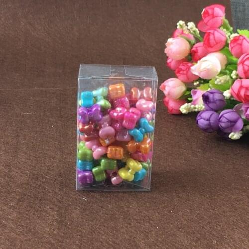 3*4*9cm 50pcs clear plastic pvc boxes schachtel transparent box for candy/wedding gift jewelry display packaging boxes