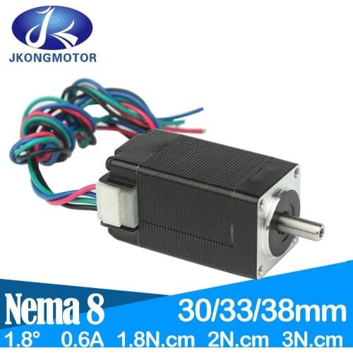 Jkongmotor NEMA8 Stepper Motor 1.8 Degree 0.6A 2 Phase Nema 8 Bipolar Stepper 20 Hybrid For CNC Engraving Machine 3D Printer