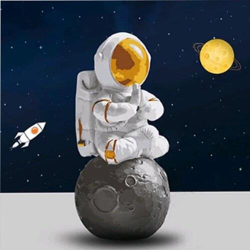 Modern Pop Art Picture Astronaut Starry Night Star Printed Painting Canvas Wall Art Decor Room Posters For Childrens Room Decor