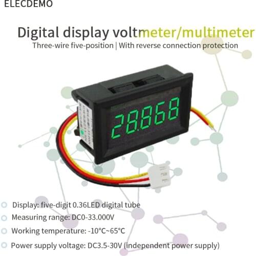 Super four and a half digit multimeter! Three-wire five-digit voltmeter 0-33.000V DC/digital voltmeter head