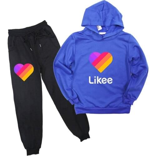 Likee Sweatshirt Pants Suit Clothing Hoodies Outwear For Kids Likee Live Boys Girls beautiful Sweatshirts Hoodies Children gift