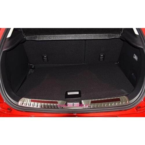 Car Inner Inside Rear Bumper Trim Stainless Steel Scuff Sill Trunk Plate Pedal 1pcs For Mazda CX-3 CX3 2017 2018 2019 2020