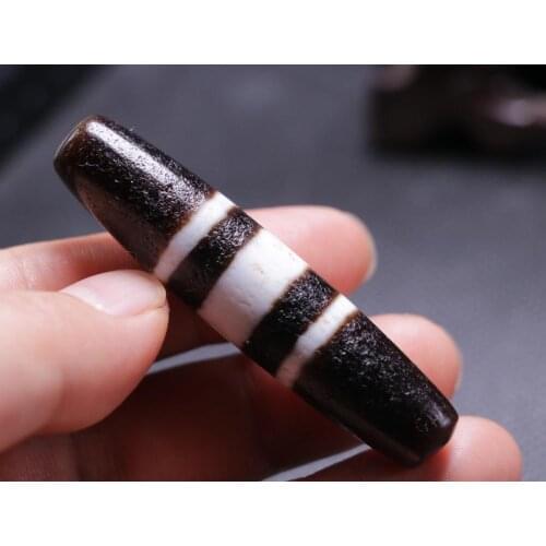 Magic Power Tibetan Old Agate oily black&white 3 stripe dZi Bead Amulet LZK LKbrother Sauces Top Quality Garrentee