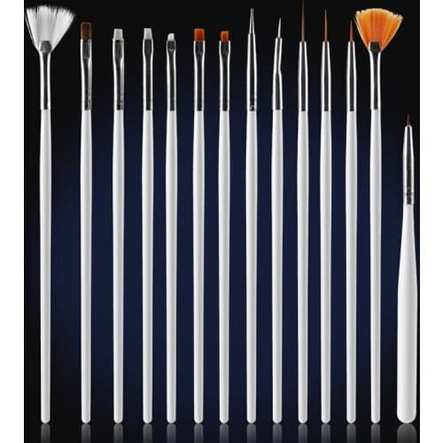 20pcs/set Nail Art Brush Gel Polish Brushes Tool Nail Tools Nail Brush Dotting Painting Drawing Pen