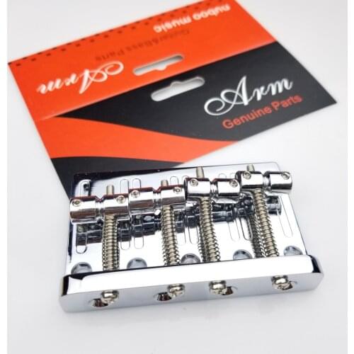 Four 4 Strings Chrome silver Electric Bass Bridge tailpiece 19mm spacing BB009 Made In Korea