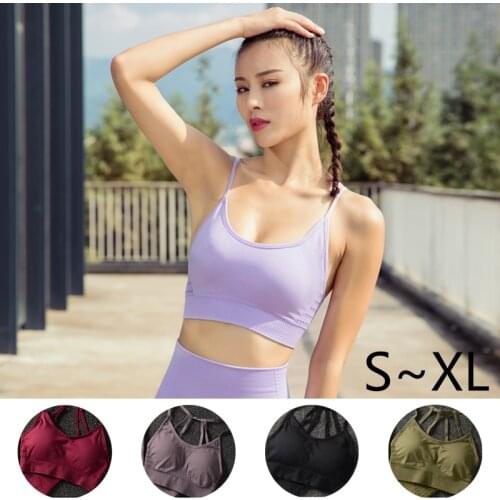 5 Colors Women Hollow Quick-drying Sports Bra Fitness Vest Shockproof Breathable Bra Female Sling Sexy Yoga Bra