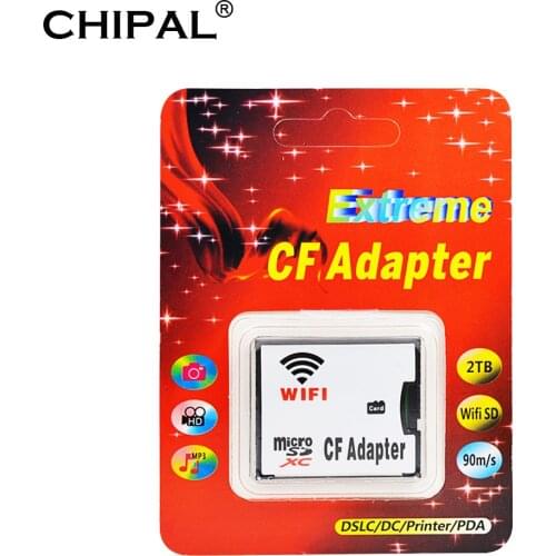 CHIPAL WIFI TF Micro SD to CF Adapter MicroSD Micro SDXC SDHC Type I Compact Flash Card Reader Converter for Digital Camera