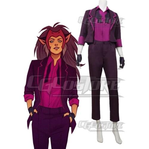 Anime TV She-Ra Princess of Power Catra Cosplay Costume Uniform Christmas Halloween Free shipping CG142