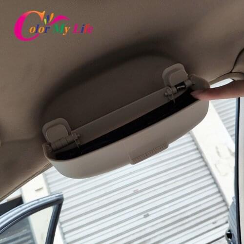 Color My Life ABS Car Styling Glasses Holder Case Sunglasses Holder Box for Ford C-Max Cmax 2011 - 2017 Car Accessories