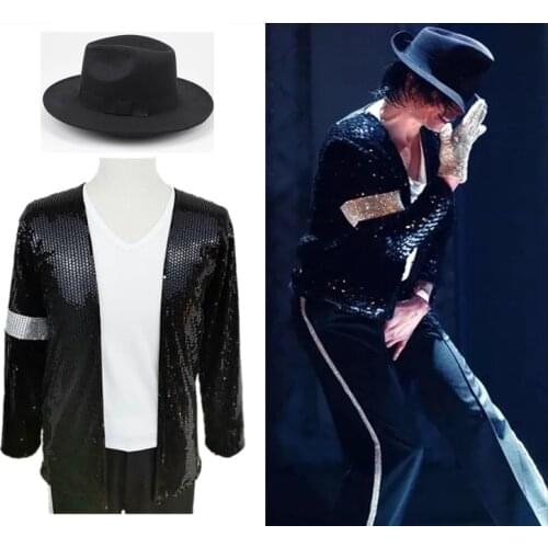 Free shipping Childrens performance clothes Michael Jackson Costume Imitation clothing Mens and womens MJ dance clothes