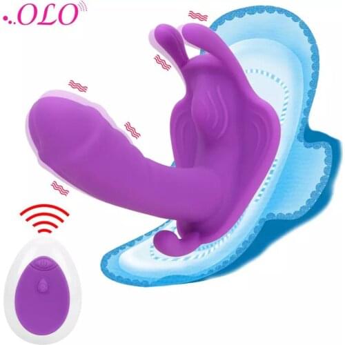 CHENIVECY Panties Wearable Butterfly Dildo Vibrator Clitoris Stimulator 10 Speeds Vibrating G Spot Massager Sex Toys for Women