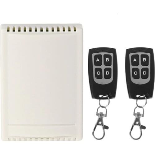DC 12V 4CH Wireless Remote Control Switch 1 Receiver + 2 Transmitters 433MHz