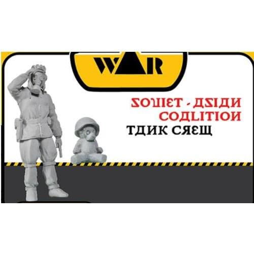 New Unassembled 1/35 Soviet tank man one figure with bear modern figure Resin Kit DIY Toys Unpainted resin model
