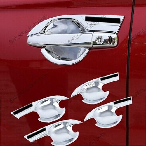 Chrome Door Handle Bowl Cup 4 Doors Bowl Cover For Mitsubishi Outlander 2007 -2019