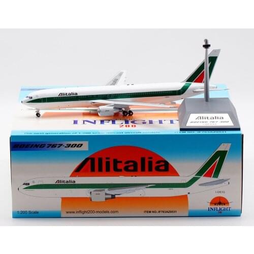 1:200 Alloy Collectible Plane INFLIGHT IF763AZ0531 Alitalia Airlines "Skyteam" Boeing B767-300ER Diecast Aircraft Model I-DEIG