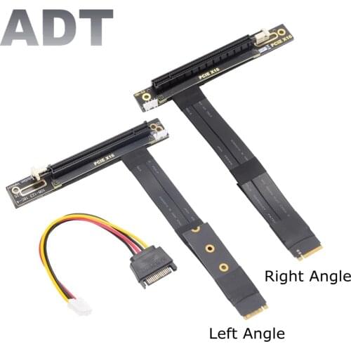 M2 NGFF NVMe Converter To PCIE X16 Graphics Card Adapter M.2 M Key Extension Card Pci-e 16x Flexible Flat Cable for BTC Mining