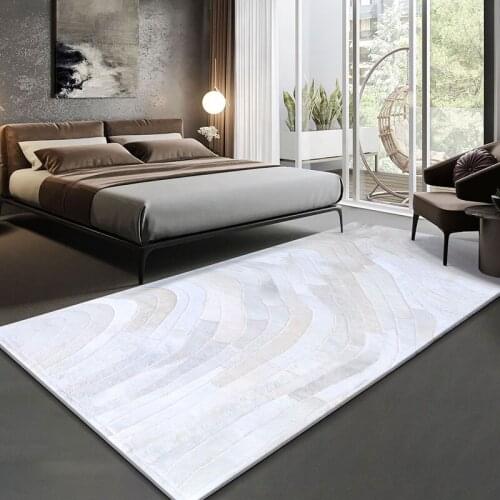 American style genuine cowhide patchwork runner rug in beige color , real leather bedside carpet new year decorative floor mat