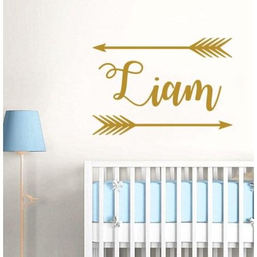 YOYOYU Wall Decal Bohemian Name Arrow Personalized Wall Sticker Kids Children Mural for Bedroom DIY Boho Poster wall decor GY29