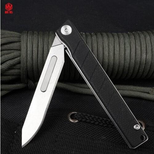 New G10 Handle Folding Keychain Knife Mini EDC Tool Pocket Camping Fruit Knife Without Blade