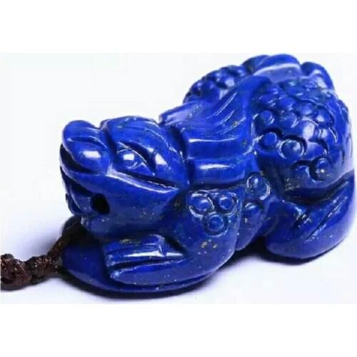 Genuine Natural Blue Gold Lapis Lazuli Comb Sculpture Women Nice Pendant 23x13x6mm