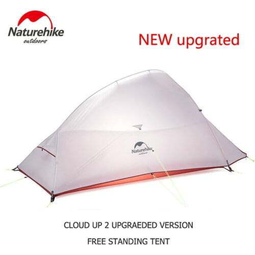 Naturehike Factory Upgrade Cloud Up Series 1 2 3 Persons camping Tent Backpacking Double-layer Lightweight Tent With Free Mat