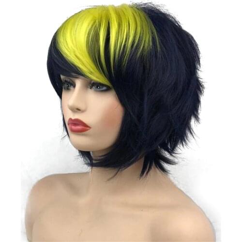 StrongBeauty Halloween Wig Blue Assassination Classroom Akabane Karma Cosplay Wigs Red Synthetic Hair